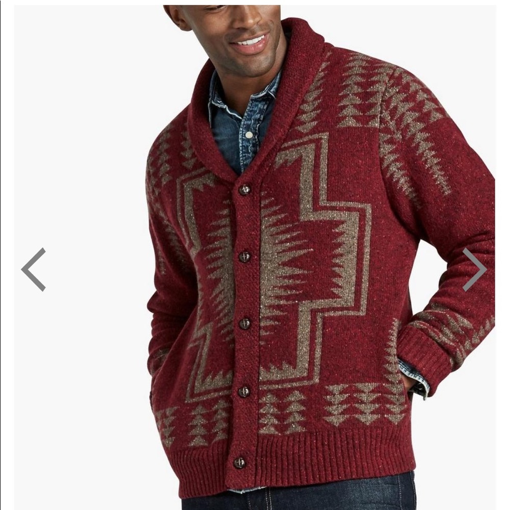 Pendleton Lucky Brand Harding Shawl Cardigan mens